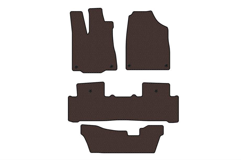 Acura MDX 2013-2020 Gumowe dywaniki Carsuit (3 rzędy, brązowe) Image