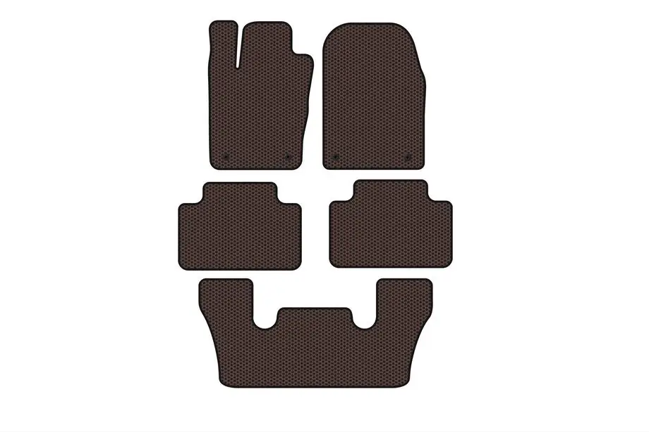 Dodge Durango 2010- Gumowe dywaniki Carsuit (3 rzędy, brązowe) Image