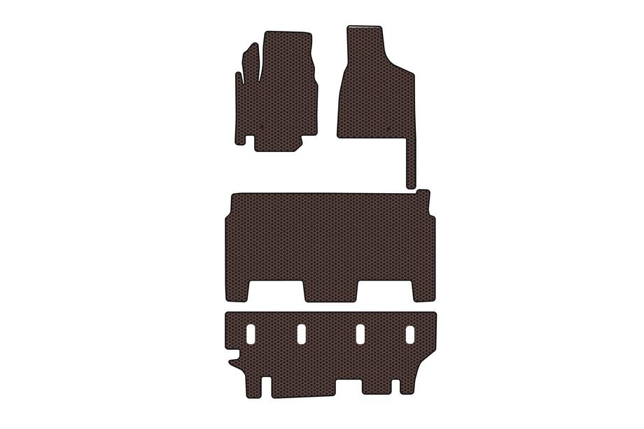 Dodge Grand Caravan V 2008-2020 Dywaniki gumowe Carsuit (2008-2020, 3 rzędy, 8-osobowy/Wersja SXT, brązowe) Image