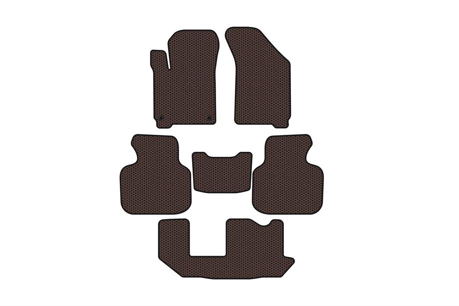 Dodge Journey 2008-2020 Dywaniki gumowe Carsuit (2011-2020, 3 rzędy, 7-osobowy, brązowy) Zdjęcia 1