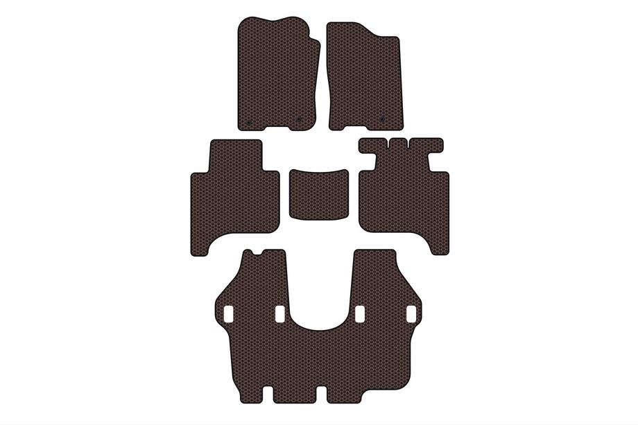 Infiniti QX56 2004-2010 Dywaniki gumowe Carsuit (3 rzędy, 2004-2008, brązowe) Image
