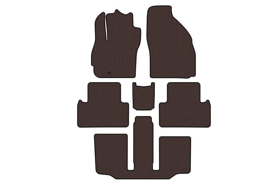 Mazda 5 2005-2009 Gumowe dywaniki Carsuit (3 rzędy, 7-osobowy, brązowy) Image