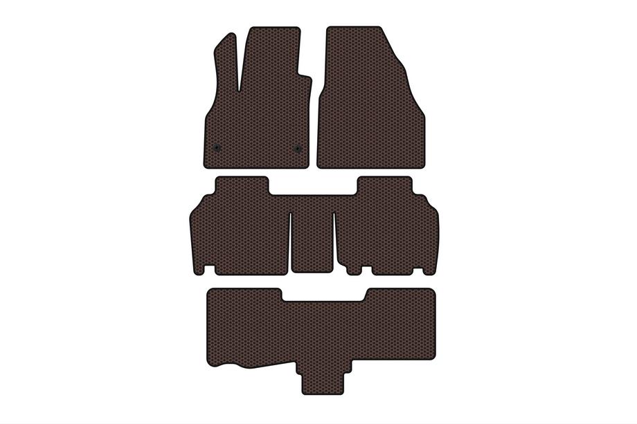 Renault Kangoo 2008–2020 Dywaniki gumowe Carsuit (3 rzędy, 5-drzwiowy/7-osobowy, brązowy) Zdjęcia 1