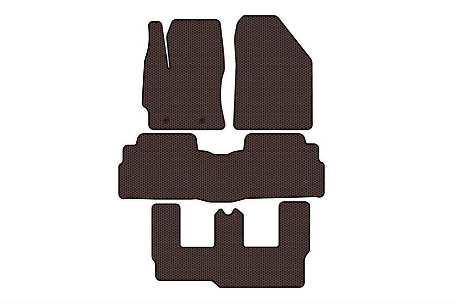 Toyota Verso 2009–2018 Gumowe dywaniki Carsuit (3 rzędy, 7-osobowy, brązowy) Image