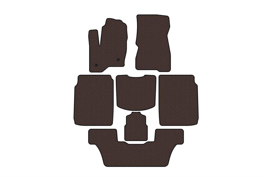 Ford Flex 2009-2019 Gumowe dywaniki Carsuit (3 rzędy, 2013-2019, brązowe) Image