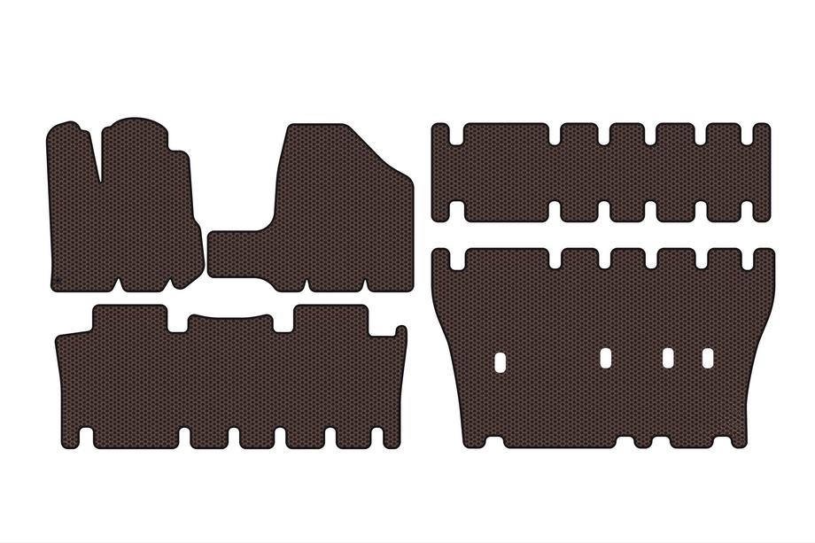 Toyota Sienna 2003-2009 Gumowe dywaniki Carsuit (3 rzędy, brązowe) Image