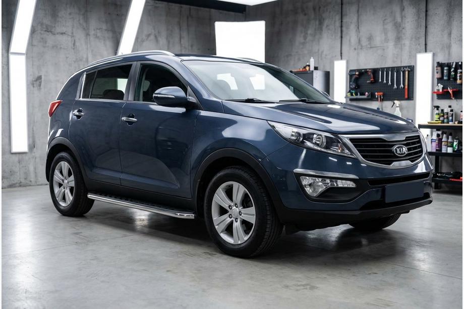 Kia Sportage 2010-2015 Progi Boczné Maydos V1 (2 szt., Aluminium) Image