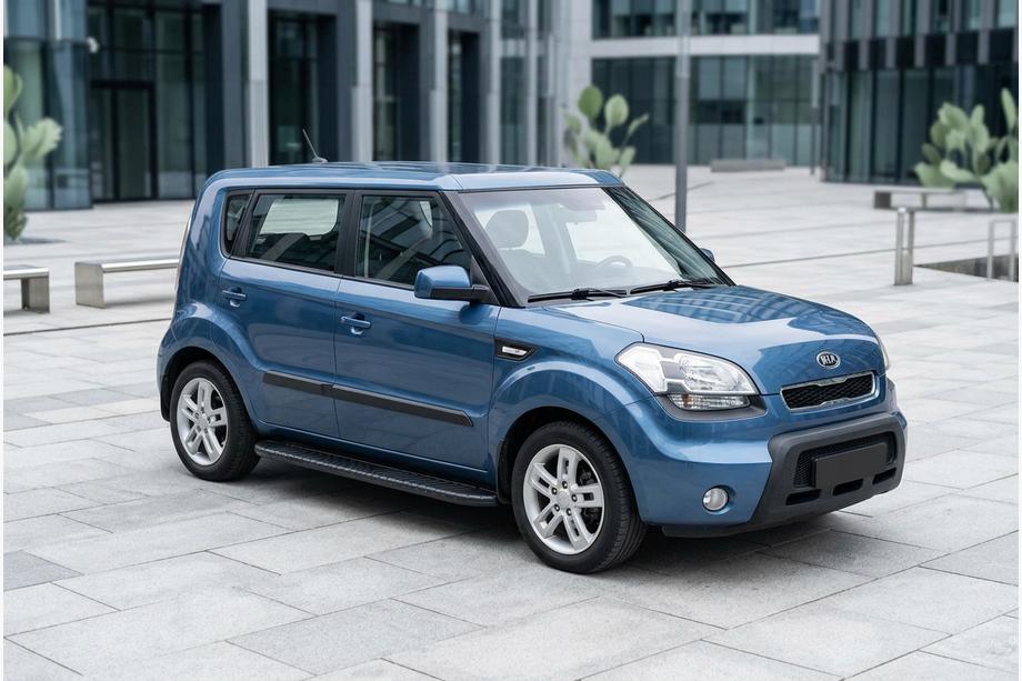 Kia Soul I 2008-2013 Progi Boczné Bosphorus Black (2 szt., Aluminium) Image