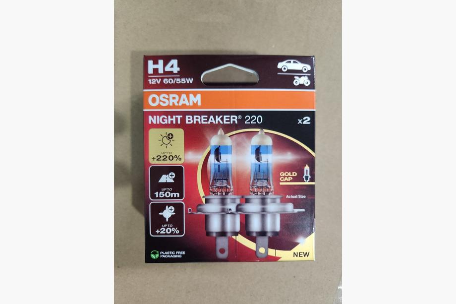Żarówka reflektora Osram H4 60/55W Night Breaker Laser +220% Zdjęcia 1