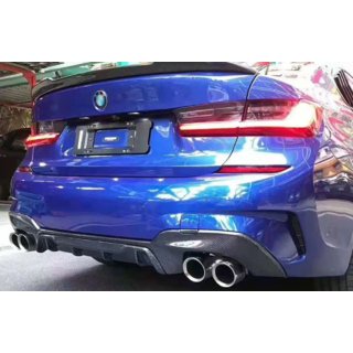 Dyfuzor tylnego zderzaka (do M-Sport 2018-2022, pod prostokątne końcówki wydechu, ABS) BMW 3 Series G20/G21 2018- zdjęcia 1