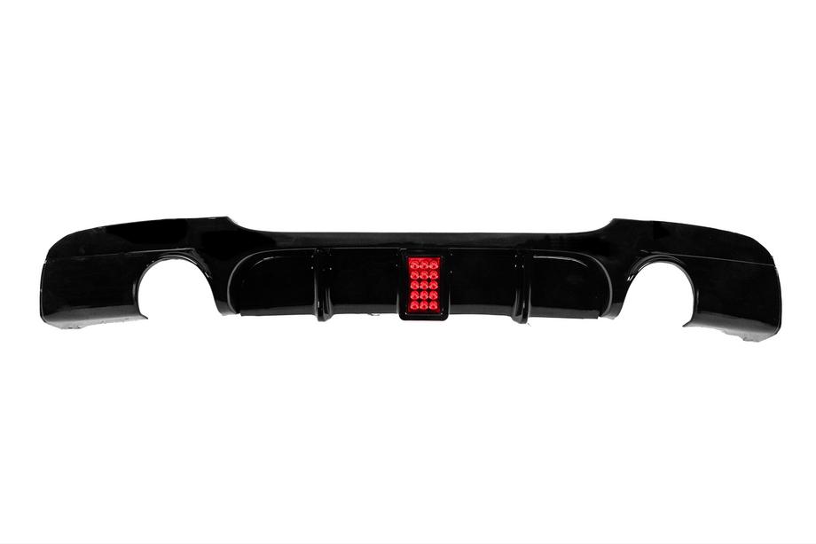 BMW 3 Series E90/E91 2005-2011 Dyfuzor tylnego zderzaka pod jednostronny podwójny wydech LED (do M-Sport, ABS) Image