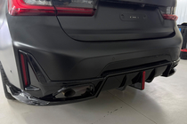 BMW 3 Series G20/G21 2018- Dyfuzor tylny B-Style LED do M-Sport 2023+, ABS zdjęcia 6