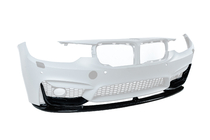 BMW 3 Series F30/F31 2012-2019 Przedni lip spojler BM (do M3-LOOK, czarny połysk) zdjęcia 3