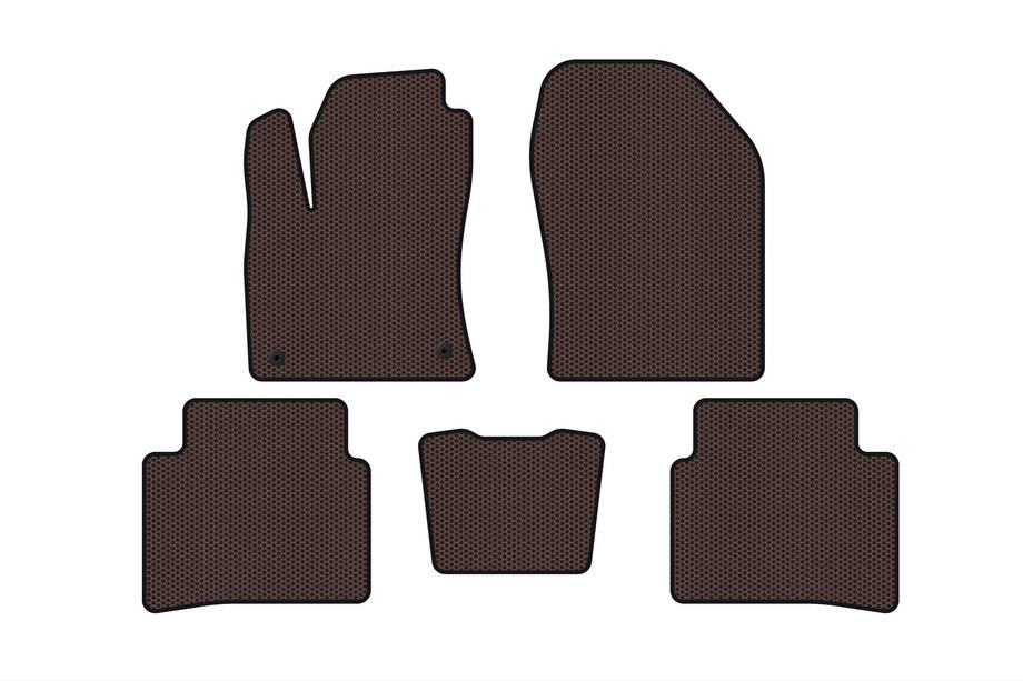 Toyota Prius 2015-2022 Gumowe Dywaniki Carsuit (LB, Brązowe) Image