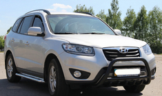 Hyundai Santa Fe 2 2006-2012 Pałąk Przedni WT003 Czarny (Stal Nierdzewna) zdjęcia 5