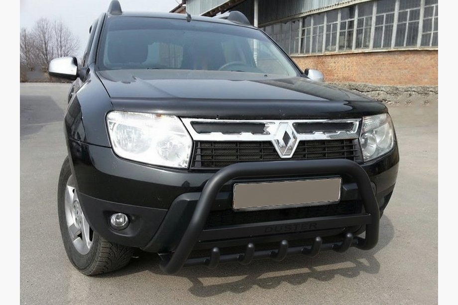 Dacia Duster 2008-2018 Pałąk Przedni z Napisem WT004 Czarny (Stal Nierdzewna) Image