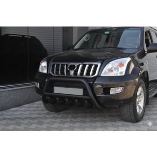 Niski orurowanie przednie WT003 Czarny (Stal nierdzewna) Toyota Land Cruiser Prado 120 2002-2009 zdjęcia 1