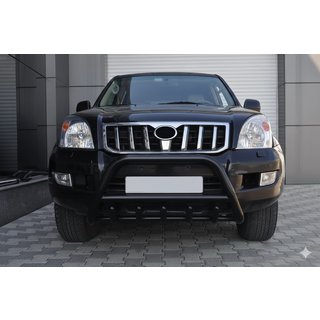 Niski orurowanie przednie WT003 Czarny (Stal nierdzewna) Toyota Land Cruiser Prado 120 2002-2009 zdjęcia 4