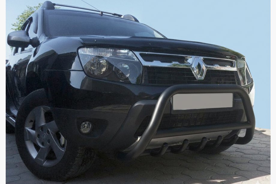 Dacia Duster 2008-2018 Pałąk przedni bez napisu WT003 Czarny (nierdzewny) Zdjęcia 3