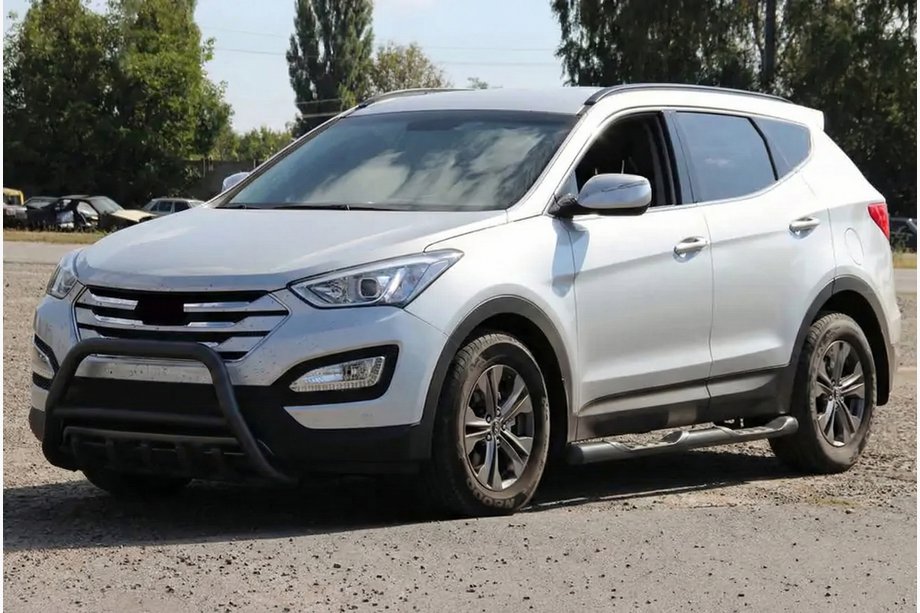 Hyundai Santa Fe 3 2012-2018 Przedni Pałąk WT003 Czarny (Stal Nierdzewna) Image