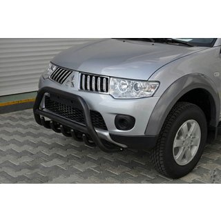 Osłona Przednia WT003 Czarna (Stal Nierdzewna) Mitsubishi Pajero Sport 2008-2015 zdjęcia 1