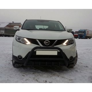 Przedni Pałąk WT003 Czarny Stal Nierdzewna Nissan Qashqai 2014-2021 zdjęcia 3