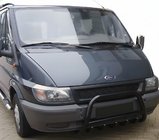 Ford Transit 2000–2014 Orurowanie Przednie WT003 Czarny (2000-2006, Stal Nierdzewna) zdjęcia 1