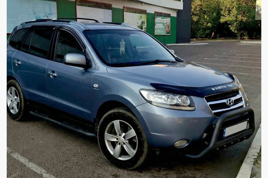 Hyundai Santa Fe 2 2006-2012 Pałąk Przedni WT004 Czarny (Stal Nierdzewna) Image