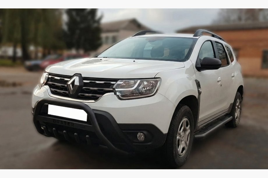 Renault Duster 2018-2024 Pałąk Przedni z Napisem WT004 Czarny (Stal Nierdzewna) Image