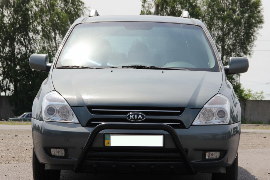 Kia Carnival 2002-2013 Przedni Pałąk WT003 Czarny Stal Nierdzewna Image