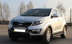 Kia Sportage 2010-2015 Pałąk Przedni WT004 Czarny (Stal Nierdzewna) zdjęcia 1