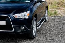 Mitsubishi Outlander 2006-2012 Progi Boczne Tayga Grey (2 szt., Aluminium) zdjęcia 1