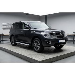 Progi boczne Allmond Grey (2 szt., aluminium) Nissan Patrol Y62 2010-2024 zdjęcia 1