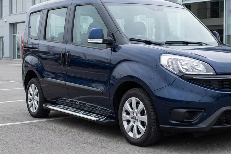 Opel Combo 2012-2018 Progi Boczné Sunrise (2 szt., Aluminium) Image