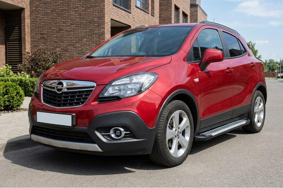 Opel Mokka 2012-2021 Progi Boczne Line (2 szt., Aluminium) Image