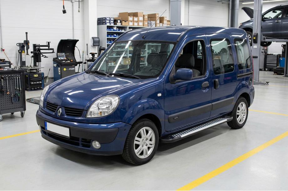Renault Kangoo 1998-2008 Progi Boczne Line (2 szt., Aluminium) Image