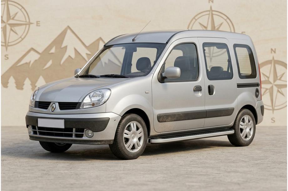 Renault Kangoo 1998-2008 Progi Boczne Tayga Grey (2 szt., Aluminium) Image