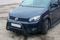 Volkswagen Caddy 2010-2015 Przedni Pałąk WT003 Czarny Stal Nierdzewna zdjęcia 1