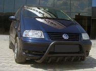 Volkswagen Sharan 1995-2010 Przedni Pałąk WT003 Czarny Stal Nierdzewna zdjęcia 1
