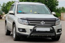 Volkswagen Tiguan 2007-2016 Przedni Pałąk WT003 Czarny Stal Nierdzewna zdjęcia 1