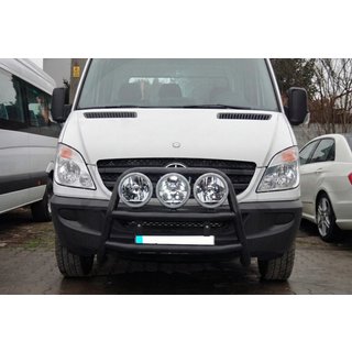 Wysoki orurowanie przednie WT018 Czarny (nierdzewna stal) Mercedes Sprinter W906 2006–2018 zdjęcia 2