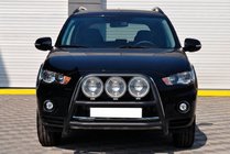 Mitsubishi Outlander 2006-2012 Pałąk Przedni WT018 Czarny (Stal Nierdzewna) zdjęcia 1
