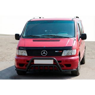Pałąk przedni z rurkami bocznymi WT002 Plus Czarny (nierdzewny) Mercedes Vito W638 1996-2003 zdjęcia 1