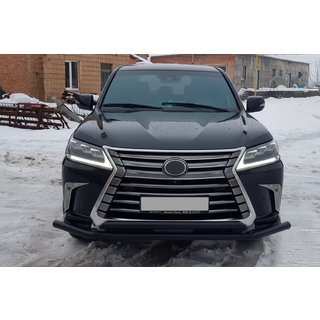 Osłona Przednia ST014 Black (2015+, Stal Nierdzewna) Lexus LX570/450d 2008-2022 zdjęcia 2