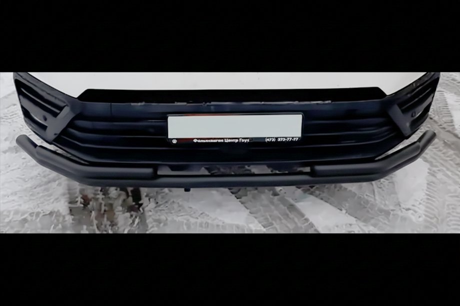 Volkswagen Crafter 2006-2016 Osłona Przednia ST008 Czarna (Stal Nierdzewna) Image