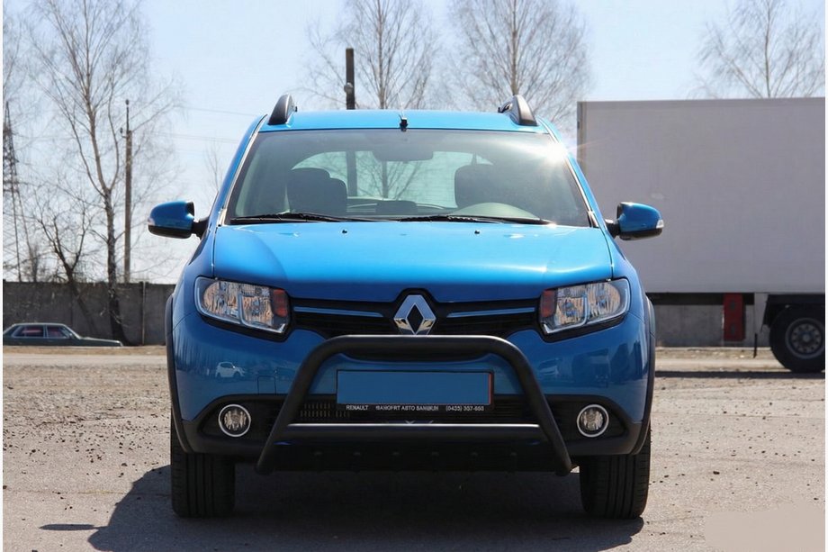 Dacia Sandero 2013-2020 Przedni Pałąk WT006 Czarny (Stal Nierdzewna) Image