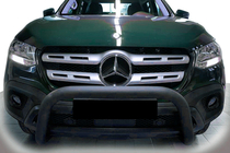 Mercedes X class 2017-2020 Osłona przednia WT005 Czarna (nierdzewna, 60mm) zdjęcia 1