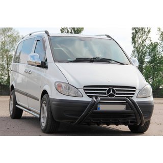 Orurowanie przednie Kelebek WT011 Black (stal nierdzewna) Mercedes Vito W639 2004-2014 zdjęcia 2
