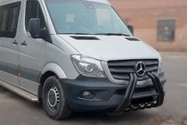Mercedes Sprinter W906 2006–2018 Pałąk Przedni F1-01 Czarny (2013-2018, Stal Nierdzewna) zdjęcia 1