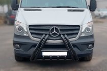 Mercedes Sprinter W906 2006–2018 Pałąk Przedni F1-01 Czarny (2013-2018, Stal Nierdzewna) zdjęcia 2